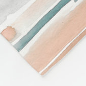 Blauwgroen     Bleke grijze Waterverf Fleece Deken (Hoek)