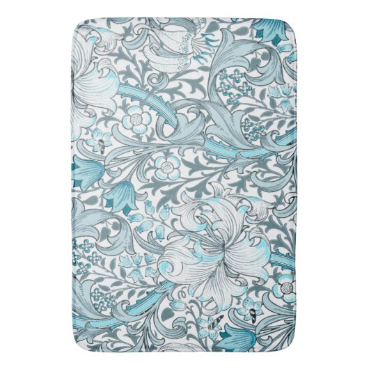 Blauwgroen  bloeding badmat (Voorkant Verticaal)