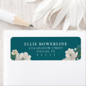 Blauwgroen bloei etiket (Insitu)