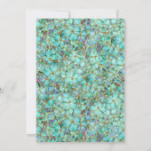 Blauwgroen bloemen Bridal Shower Uitnodiging (Achterkant)