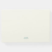 Blauwgroen bloemen bruiloft gastenboek (Achterkant)