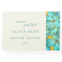 Blauwgroen bloemen bruiloft