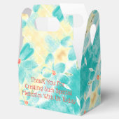 Blauwgroen bloemenbruiloft bedankdoosjes (Geopend)