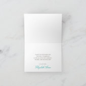 Blauwgroen Bloemenkruis Eerste Communie Bedankt (Binnen)