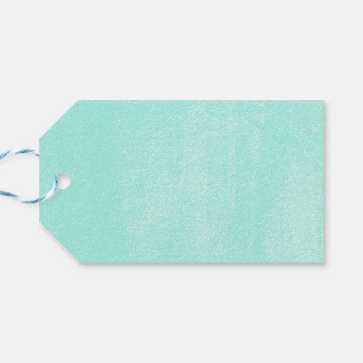 Blauwgroen bloemenquinceanera cadeaulabel (Achterkant Horizontaal)