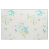  blauwgroen bloempatroon stof (Fat Quarter)