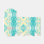 Blauwgroen Bloemrijke Bruiloft Bedankdoosjes (Uitgevouwen)