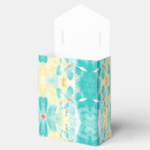 Blauwgroen Bloemrijke Bruiloft Bedankdoosjes (Geopend)