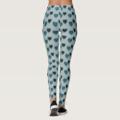 Blauwgroen blote harten leggings (Achterkant)