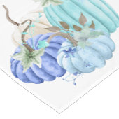 Blauwgroen Blue Aqua Taupe Pumpkin Autumn Herfst Korte Tafelloper (Hoek)