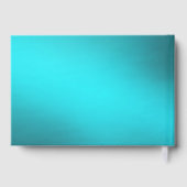 Blauwgroen Blue Aqua Turquoise Seashell Beach Wedd Gastenboek (Achterkant)