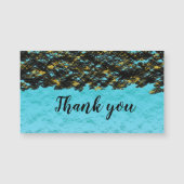 Blauwgroen Blue Black Gold Patronen Abstract Dank  (Voorkant)