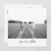 Blauwgroen Blue Bouquet Wedding Suite bewaar de da Kaart (Voorkant / Achterkant)