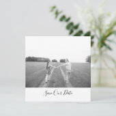 Blauwgroen Blue Bouquet Wedding Suite bewaar de da Kaart (Staand voorkant)