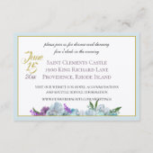 Blauwgroen Blue Bouquet Wedding Suite - Opvanggege Informatiekaartje (Achterkant)