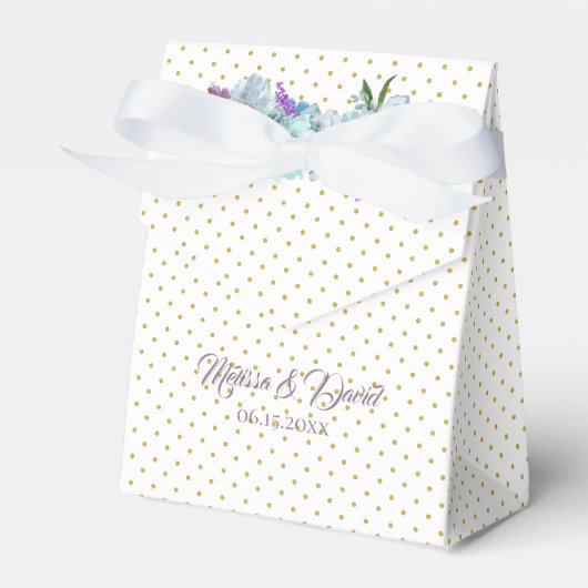 Blauwgroen Blue Bouquet Wedding Suite Reception Pa Bedankdoosjes (Voorkant Zijde)