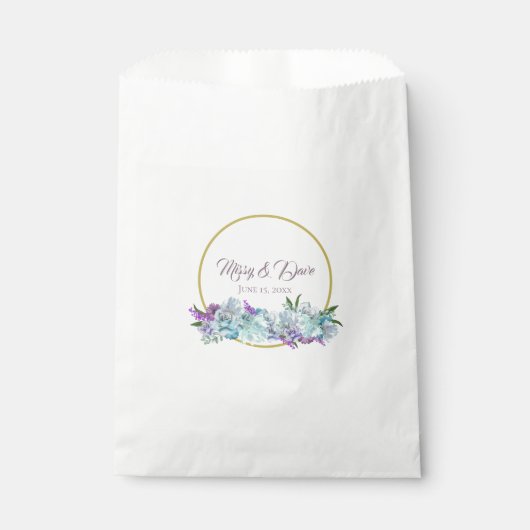 Blauwgroen Blue Bouquet Wedding Suite Reception Pa Bedankzakje (Voorkant)