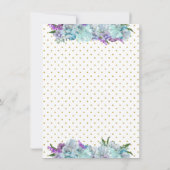 Blauwgroen Blue Bouquet Wedding Suite Shower Kaart (Achterkant)