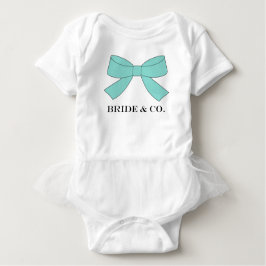 BLAUWGROEN Blue Bow Tutu Shower Party Romper