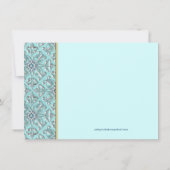 Blauwgroen Blue Boys Baby Chick Shower Uitnodiging (Achterkant)