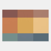 BLAUWGROEN BLUE BROWN TAN YELLOW HERFST AUTUMN PAT INPAKPAPIER VEL (Voorkant)