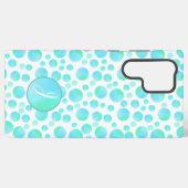 Blauwgroen Blue Bubbles Summer Modern Custom Monog Samsung Galaxy Hoesje (Achterkant horizontaal)