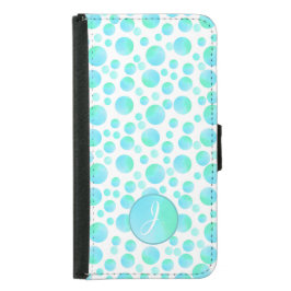 Blauwgroen Blue Bubbles Summer Modern Custom Monog