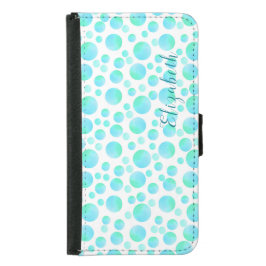 Blauwgroen Blue Bubbles Summer Modern Custom Name