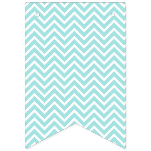 Blauwgroen Blue Chevron Het Een Jongen Baby shower Vlaggetjes (Tweede vlag)