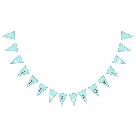 Blauwgroen Blue Chevron Het Een Jongen Baby shower Vlaggetjes
