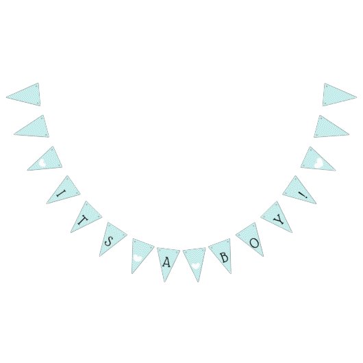 Blauwgroen Blue Chevron Het Een Jongen Baby shower Vlaggetjes (Alle)