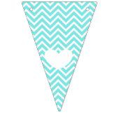 Blauwgroen Blue Chevron Het Een Jongen Baby shower Vlaggetjes (Derde vlag)