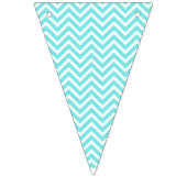 Blauwgroen Blue Chevron Het Een Jongen Baby shower Vlaggetjes (Tweede vlag)