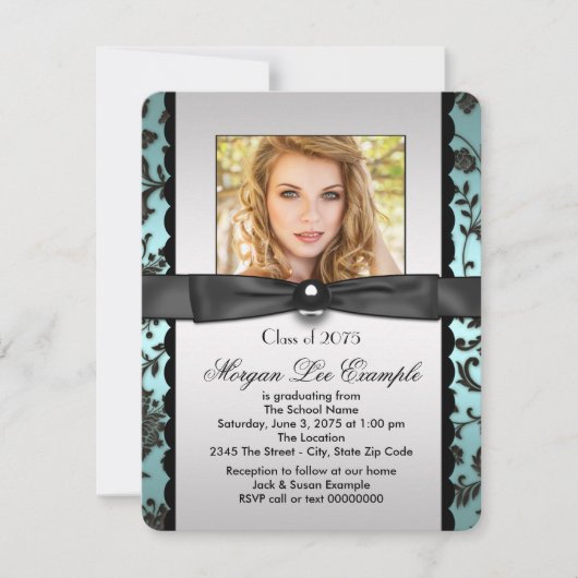 Blauwgroen Blue Class van het Afstuderen 2015 Kaart (Voorkant)