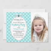 Blauwgroen Blue Diamond verjaardagsfeestje Kaart (Voorkant)