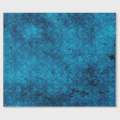 Blauwgroen Blue Distressed Gothic Damask Wrapping  Cadeaupapier (Vlak)