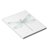 Blauwgroen Blue Dragonfly gepersonaliseerde notiti Notitieblok (Schuin)