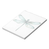 Blauwgroen Blue Dragonfly gepersonaliseerde notiti Notitieblok (Linkerzijde)