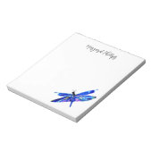 Blauwgroen Blue Dragonfly Persoonlijke handgemaakt Notitieblok (Linkerzijde)