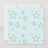 Blauwgroen Blue Gender Reveal-feestuitnodigingen Kaart (Achterkant)