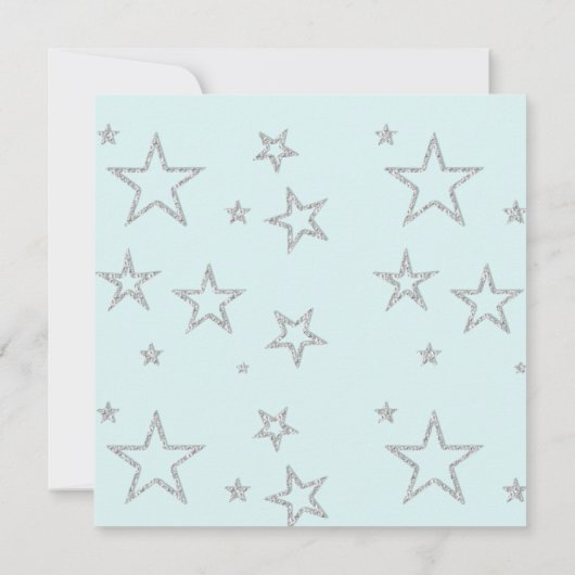 Blauwgroen Blue Gender Reveal-feestuitnodigingen Kaart (Achterkant)