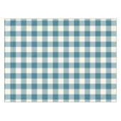 Blauwgroen Blue Gingham / Buffalo Check Tablecloth Tafelkleed (Voorkant (Horizontaal))