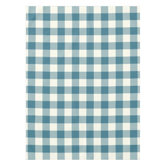 Blauwgroen Blue Gingham / Buffalo Check Tablecloth Tafelkleed (Voorkant)