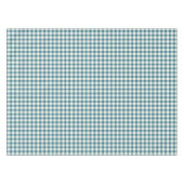 Blauwgroen Blue Gingham Cotton Tablecloth Tafelkleed (Voorkant (Horizontaal))