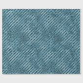 Blauwgroen Blue Glitter Glam Stripes Cadeaupapier (Vlak)