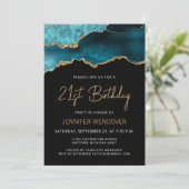 Blauwgroen Blue Gold Agaat 21e verjaardag (Staand voorkant)