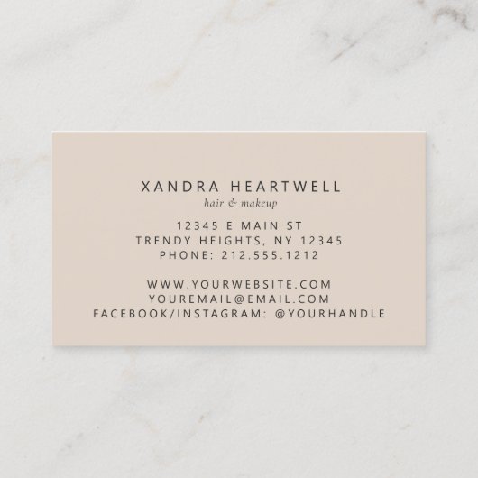 Blauwgroen Blue Gold Agate Ivory Luxury Visitekaartje (Achterkant)