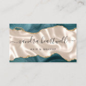 Blauwgroen Blue Gold Agate Ivory Luxury Visitekaartje (Voorkant)