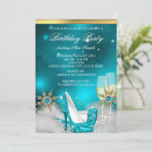 Blauwgroen Blue High Hiel Shoes Silver Gold Champa Kaart (Staand voorkant)