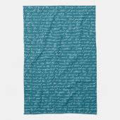 Blauwgroen Blue Jane Austen Pride Prejudice Nether Theedoek (Verticaal)